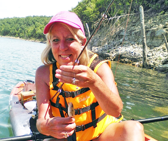 Cheryl with a Small Bass