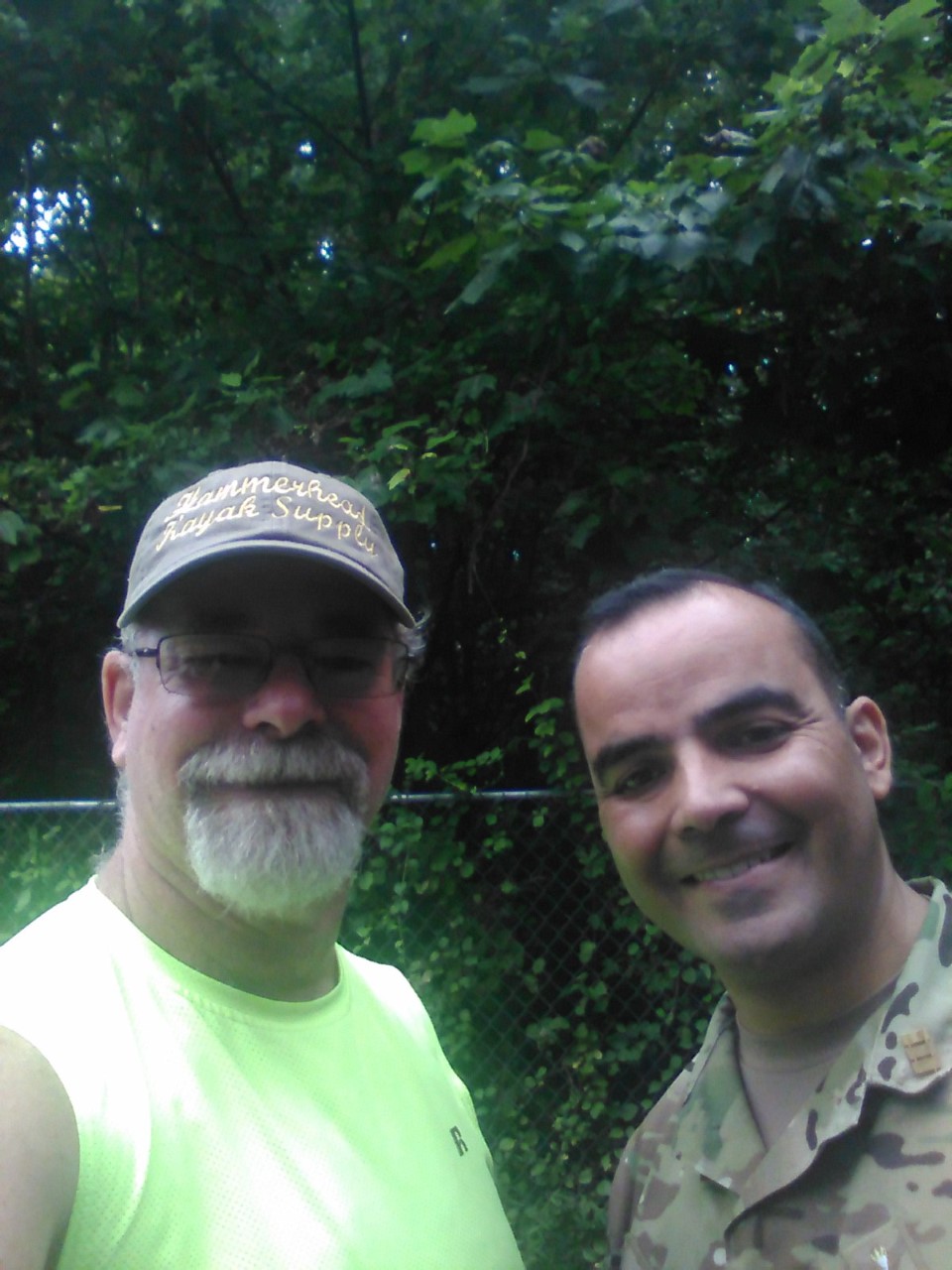 Lieutenant Colonel Enrique Soto and Me After Delivering Kayaks