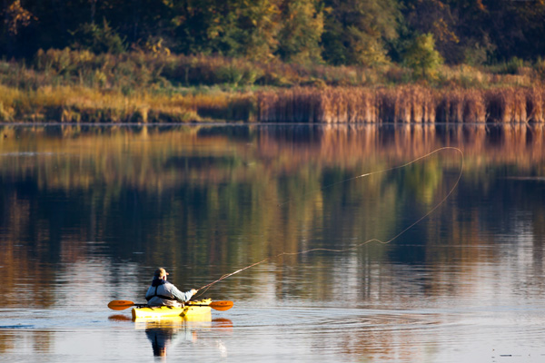 Fly Fishing Mountain Lake